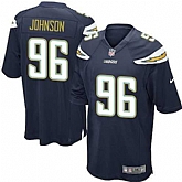 Nike Men & Women & Youth Chargers #96 Johnson Navy Blue Team Color Game Jersey,baseball caps,new era cap wholesale,wholesale hats